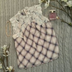 Ann Taylor lace detail blouse NWOT